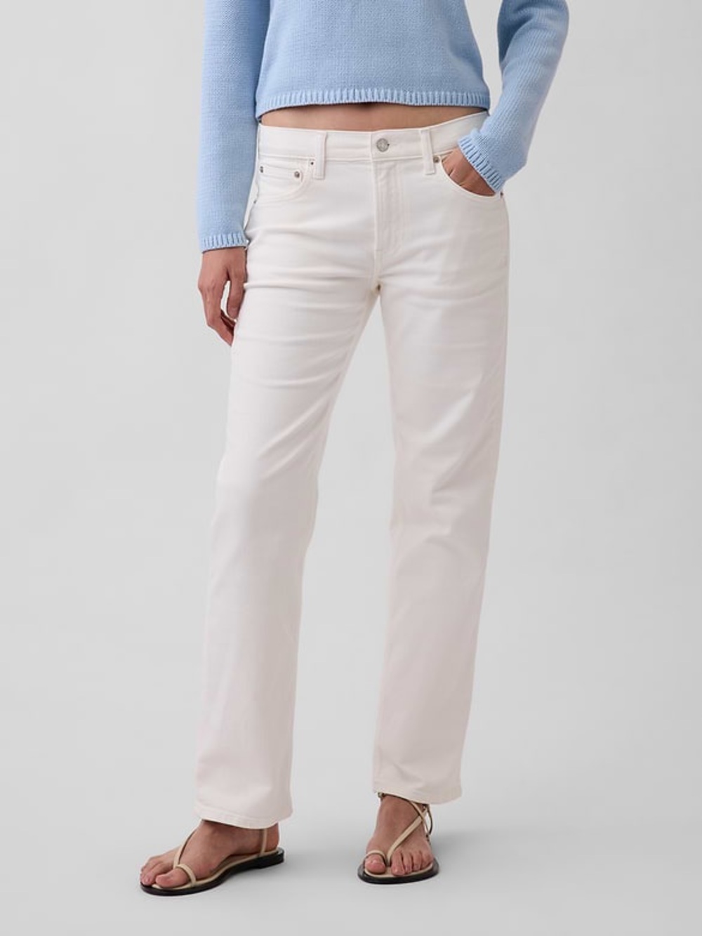 GAP Straight-Leg Jeans in White